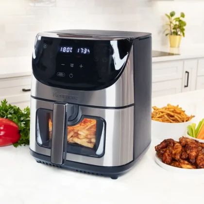 Fritadeira Elétrica Digital Kenmore 8 Qt (7.8L) - 1700W com Visor Frontal